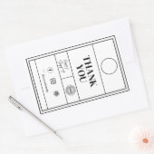 ブランディングのカスタマイズ可能なロゴ 長方形シール (封筒)