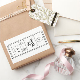 ブランディングのカスタマイズ可能なロゴ 長方形シール