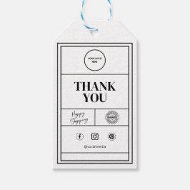 ブランディングカスタマイズ可能なロゴありがとうギフトラベル ギフトタグ