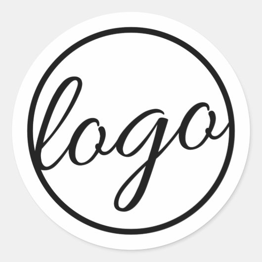 ブランディングカスタムロゴビジネス ラウンドシール (正面)