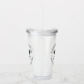 ブランディングカスタムロゴ&円形文字ブラック アクリルタンブラー (右)