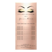 ブランディング価格リストラッシュエクステンションピンクローズ ラックカード (裏面)