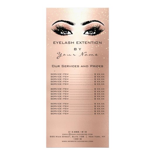 ブランディング価格リストラッシュエクステンションピーチスパーク ラックカード (裏面)