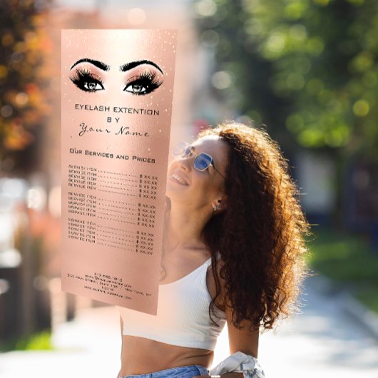 ブランディング価格リストラッシュエクステンションピーチスパーク ラックカード