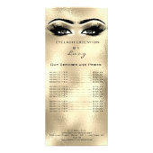 ブランディング価格リストラッシュエクステンション黄金の目 ラックカード (正面)