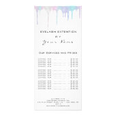 ブランディング価格リストラッシュ拡張ホログラフホワイト ラックカード (裏面)