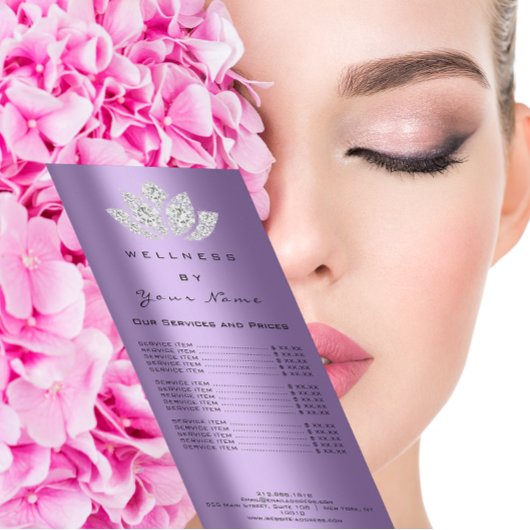 ブランディング価格リストロータスパープルクリスタルダイヤモンド ラックカード