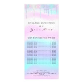 ブランディング価格リストLash Extension自筆証書ピンク ラックカード (正面)