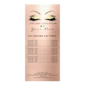 ブランディング価格表の点滅の拡張Skinnyバラ ラックカード (正面)