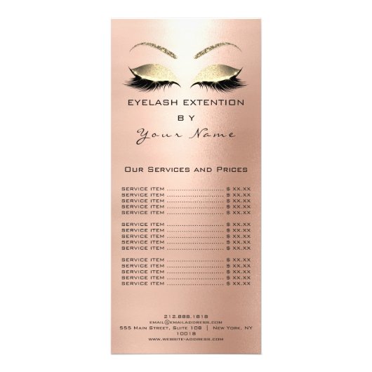 ブランディング価格表の点滅の拡張Skinnyバラ ラックカード (裏面)