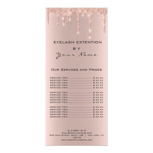 ブランディング価格表の点滅の拡張SPARKバラ ラックカード (正面)