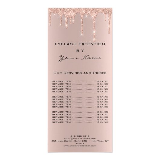 ブランディング価格表の点滅の拡張SPARKバラ ラックカード (裏面)