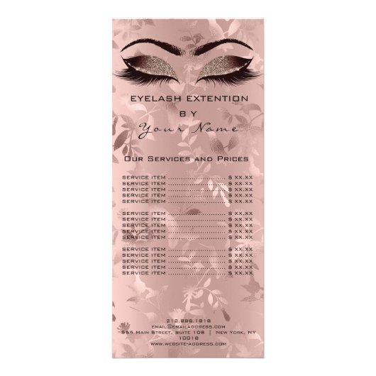 ブランディング価格表の点滅バラ鳥 ラックカード (正面)