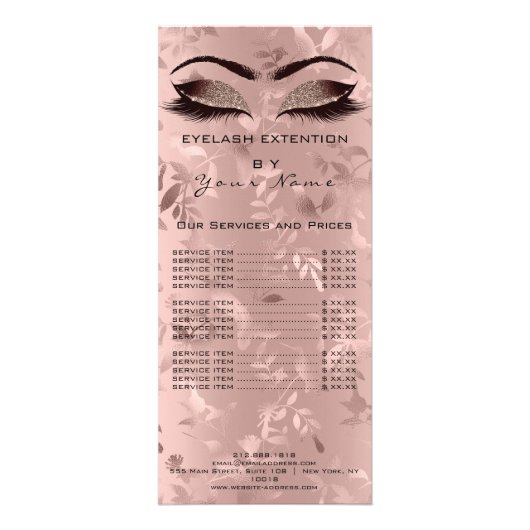 ブランディング価格表の点滅バラ鳥 ラックカード (裏面)