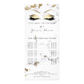 ブランディング価格表の遅延拡張金ゴールド白 ラックカード (裏面)