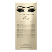 ブランディング価格表まつげ拡張アイボリーの目 ラックカード (正面)