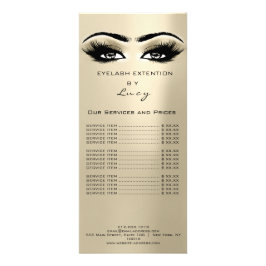 ブランディング価格表まつげ拡張アイボリーの目 ラックカード