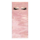 ブランディング価格表まつげ拡張ピンク大理石 ラックカード (裏面)