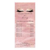 ブランディング価格表まつげ拡張ピンク大理石 ラックカード (裏面)