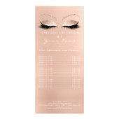 ブランディング価格表ハッシュ拡張バラ白 ラックカード (正面)