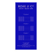 ブランディング価格表バラ金ゴールドブルーサファイア ラックカード (裏面)
