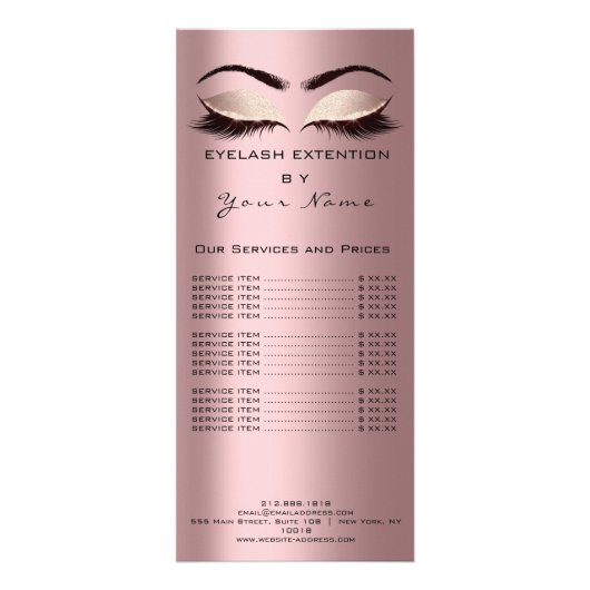 ブランディング価格表遅延バラ赤面 ラックカード (正面)