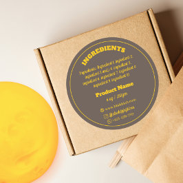 ブランディング原料製品ラベルのシール ラウンドシール