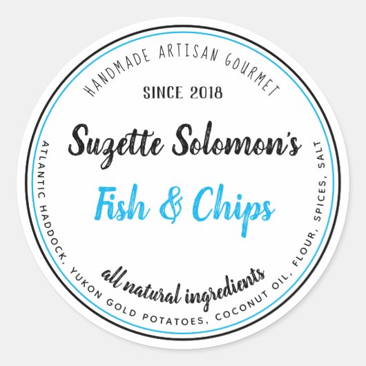 ブランディング本物のヴィンテージ食品ラベル ラウンドシール (正面)