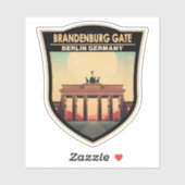 ブランデンバーグゲートドイツトラベルアートヴィンテージ シール (シート)