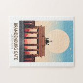 ブランデンバーグゲートドイツトラベルアートヴィンテージ ジグソーパズル (横)