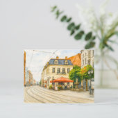 ブランデンブルクの街並みアクアレルハベルランドビュー シーズンポストカード (スタンド正面)