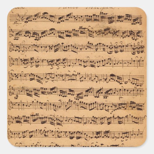 ブランデンブルク協奏曲No.5 D-Dur, 1721 スクエアシール (正面)