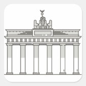 ブランデンブルク門の世界の陸標 スクエアシール (正面)