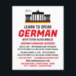 ブランデンブルク門，ドイツ語コース広告 チラシ<br><div class="desc">Brandenburg Gate，ドイツ語コー広告スのフライヤーBy The Business Card Store.</div>
