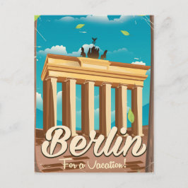 ブランデンブルク門、ベルリン・カートゥーン旅行ポスター ポストカード