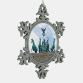 ブランデンブルク門- Brandenburgerの岩山 スノーフレークピューターオーナメント (左)