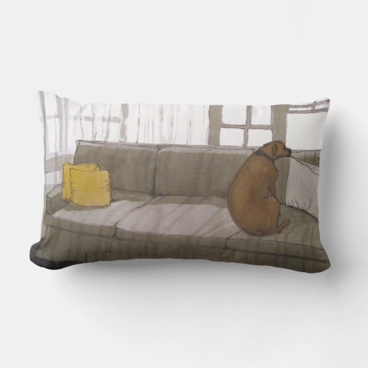 ブランデーおよびフィラデルヒィアの枕 ランバークッション (正面)