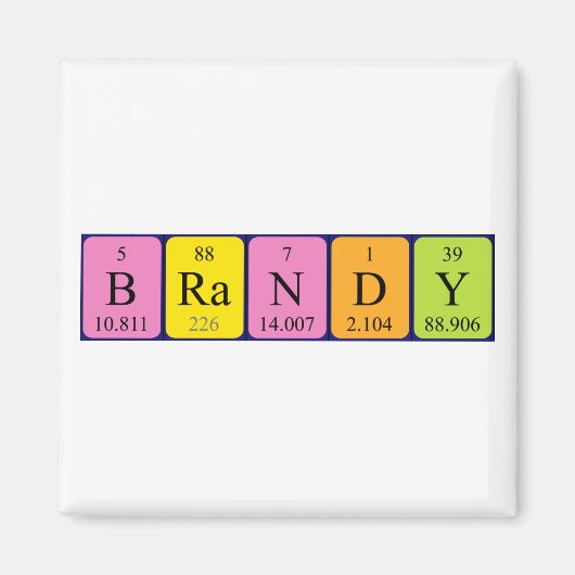 ブランデー周期表名磁石 マグネット (正面)