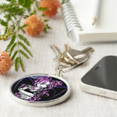 "ブランデー"のゴシック様式ピンクの入れ墨の妖精Keychain キーホルダー (側面)