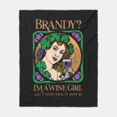 ブランデー（私はワインガール） フリースブランケット (正面)
