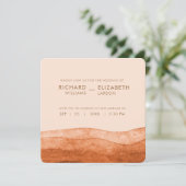 ブラントオレンジボホ紅葉テラコッタ結婚ズ 招待状 (スタンド正面)