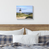 ブラントポイントライトハウスナンタケットコテージ キャンバスプリント (インサイチュ (寝室))