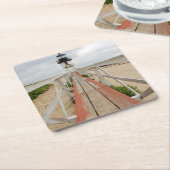 ブラントポイントライトハウス スクエアペーパーコースター (アングル)