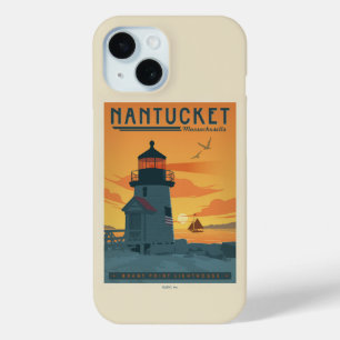 ブラントポイントライトハウス   ナンタケットMA iPhone 15ケース