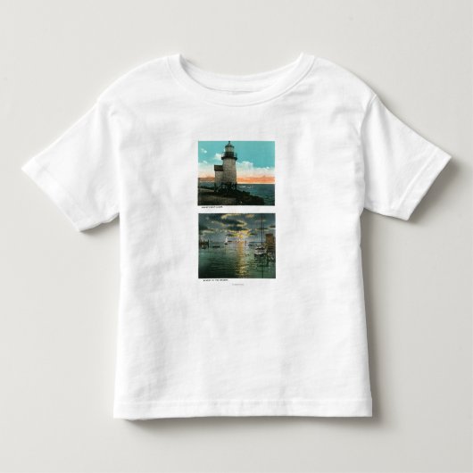 ブラントポイント灯台の眺め トドラーTシャツ (正面)