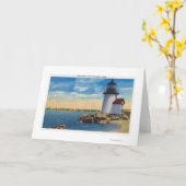 ブラントポイント灯台場面 カード (黄色い花)