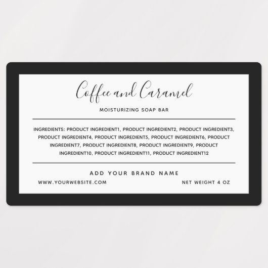 ブランドとのカスタム色縁ど成分の一覧を追加 ラベル (デザイン1)