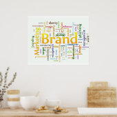 ブランドとマーケティング関連文字 ポスター (キッチン)