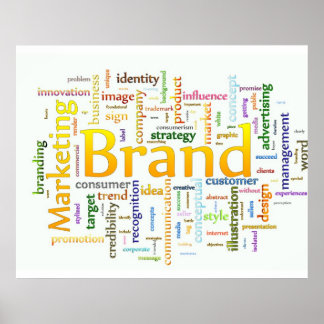 ブランドとマーケティング関連文字 ポスター