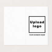 ブランドと製品の白い折り畳み名刺 名刺 (外部フラット)